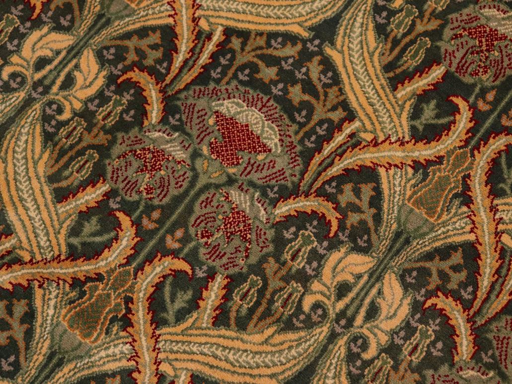 handmade Transitional Hamjolie Green Gold Hand Knotted RECTANGLE 100% WOOL area rug 10x14