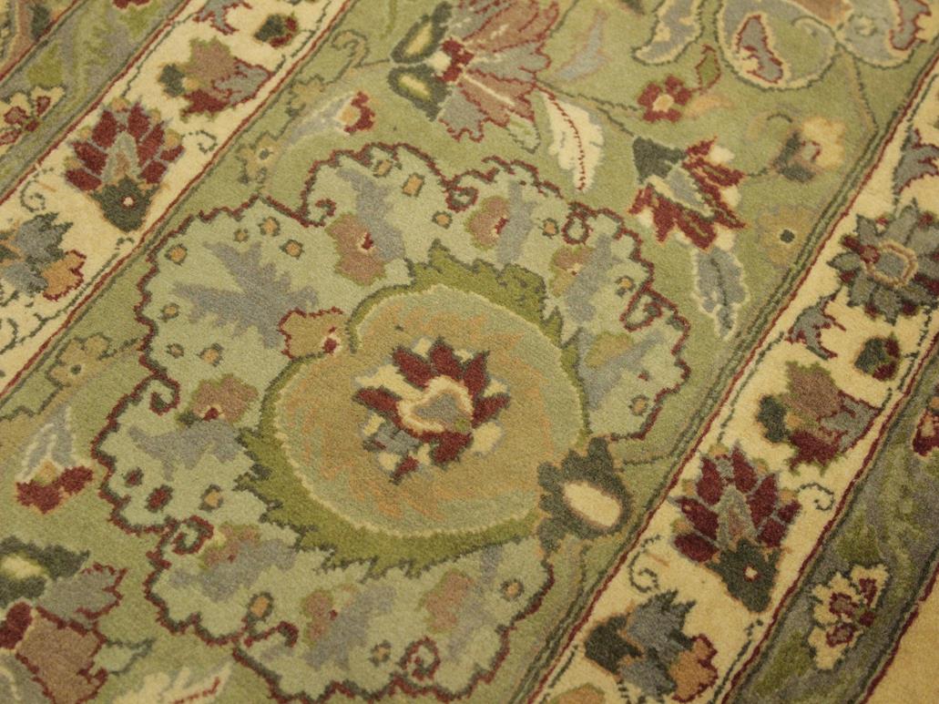 handmade Traditional Tabriz Gold Green Hand Knotted RECTANGLE 100% WOOL area rug 10x14