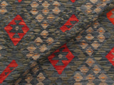handmade Geometric Kilim Red Green Hand-Woven RECTANGLE 100% WOOL area rug 6x8