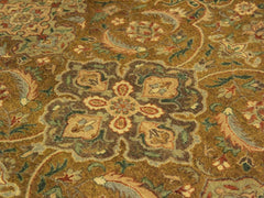handmade Traditional Design Gold Rust Hand Knotted RECTANGLE 100% WOOL area rug 10x14
