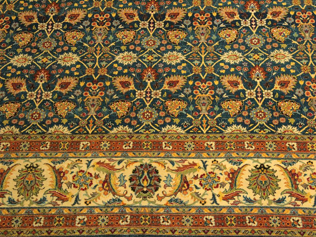 handmade Traditional  Lt. Blue Ivory Hand Knotted RECTANGLE 100% WOOL area rug 10x14