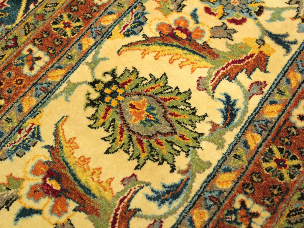 handmade Traditional  Lt. Blue Ivory Hand Knotted RECTANGLE 100% WOOL area rug 10x14