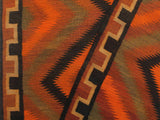 handmade Geometric Kilim Rust Brown Hand-Woven RUNNER 100% WOOL area rug