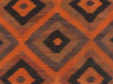 handmade Geometric Kilim Rust Brown Hand-Woven RUNNER 100% WOOL area rug