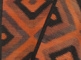 handmade Geometric Kilim Rust Brown Hand-Woven RUNNER 100% WOOL area rug