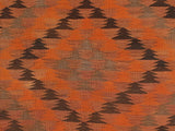 handmade Geometric Kilim Rust Brown Hand-Woven RUNNER 100% WOOL area rug