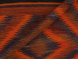 handmade Geometric Kilim Rust Brown Hand-Woven RUNNER 100% WOOL area rug