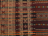 handmade Geometric Kilim Burgundy Beige Hand-Woven RUNNER 100% WOOL area rug
