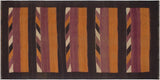 handmade Geometric Kilim Orange Brown Hand-Woven RUNNER 100% WOOL area rug
