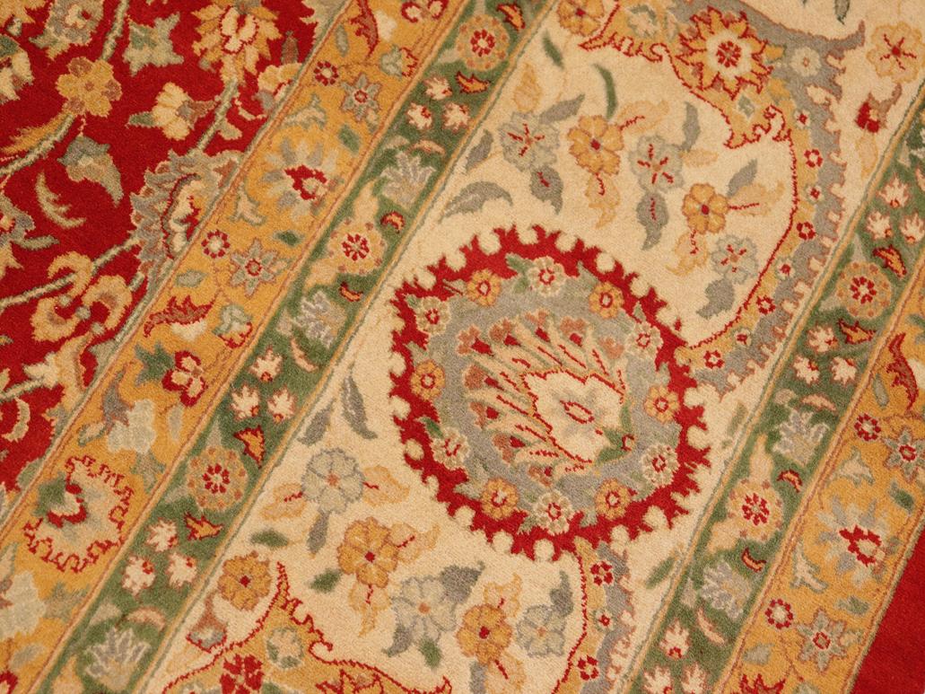 handmade Traditional  Red Beige Hand Knotted RECTANGLE 100% WOOL area rug 10x14