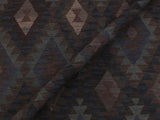 handmade Geometric Kilim Blue Brown Hand-Woven RECTANGLE 100% WOOL area rug 6x10