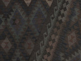 handmade Geometric Kilim Blue Brown Hand-Woven RECTANGLE 100% WOOL area rug 6x10