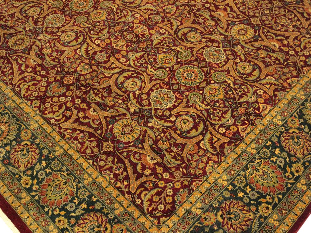 handmade Traditional Design Red Teal Hand Knotted RECTANGLE 100% WOOL area rug 10x14