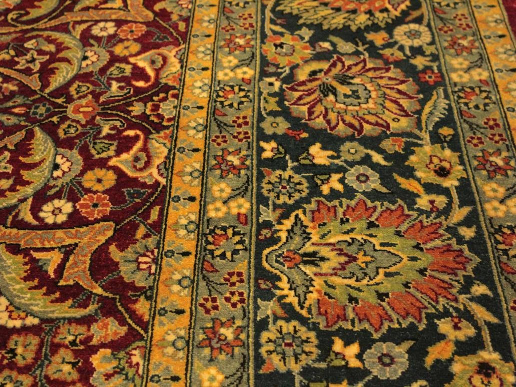 handmade Traditional Design Red Teal Hand Knotted RECTANGLE 100% WOOL area rug 10x14