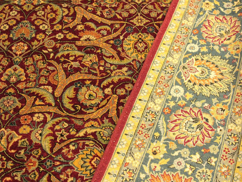 handmade Traditional Design Red Teal Hand Knotted RECTANGLE 100% WOOL area rug 10x14