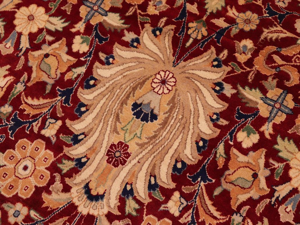 handmade Traditional Lahore Red Beige Hand Knotted RECTANGLE 100% WOOL area rug 10x15