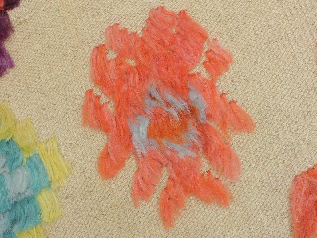 handmade Modern Moroccan Beige Blue Hand-Woven RECTANGLE 100% WOOL area rug 4 x 7