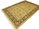 handmade Traditional New Mubashe Gold Black Hand Knotted RECTANGLE 100% WOOL area rug 10x14