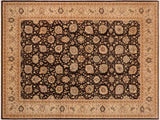 Turkish Knotted Istanbul Dorthy Brown/Tan Wool Rug - 10'4'' x 14'0''