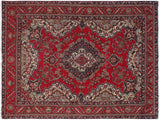 Vintage Antique Persian Tabriz Stevens Wool Rug - 7'3'' x 10'9''