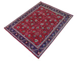 handmade Medallion, Traditional Tabriz Red Purple Hand Knotted RECTANGLE 100% WOOL area rug 10x13