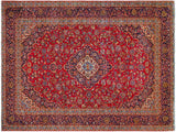 Vintage Antique Persian Kashan Wong Wool Rug - 9'11'' x 13'0''