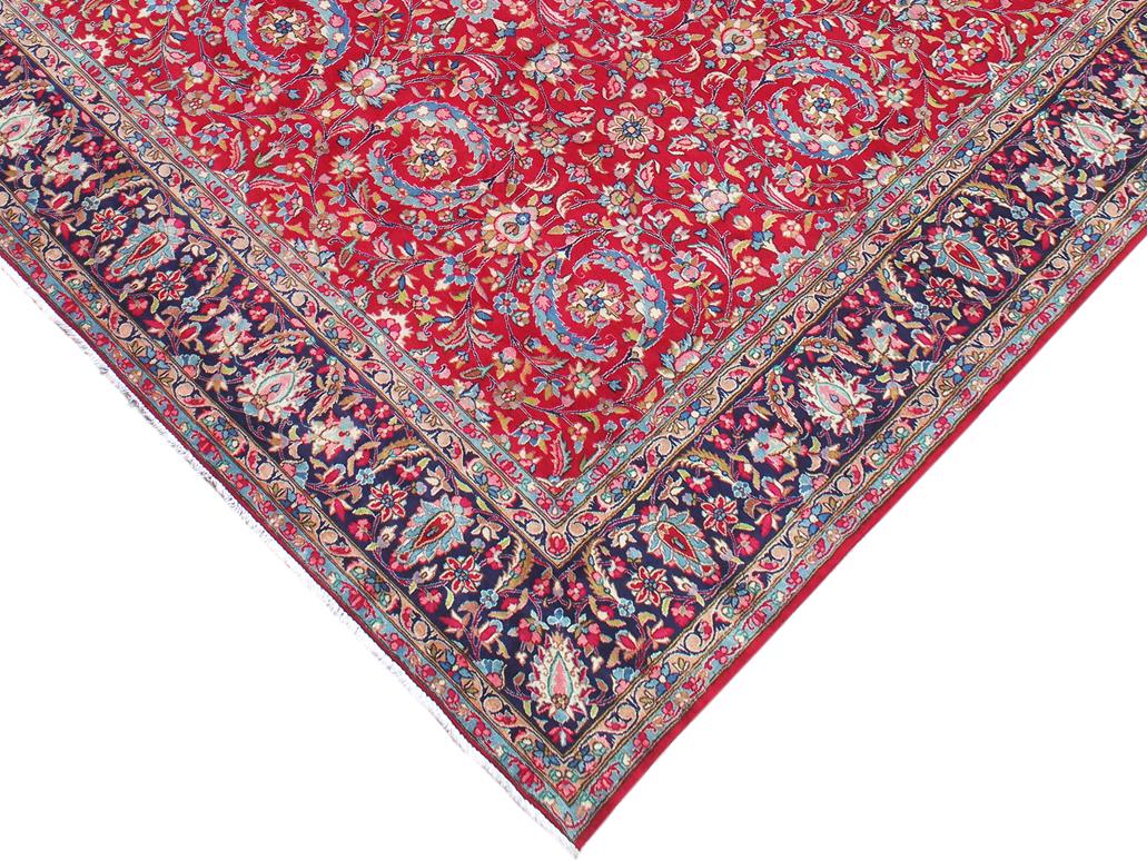 handmade Traditional Tabriz Red Blue Hand Knotted RECTANGLE 100% WOOL area rug 10x13