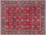handmade Traditional Tabriz Red Purple Hand Knotted RECTANGLE 100% WOOL area rug 10x13