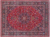 Vintage Antique Persian Kashan Fraser Wool Rug - 9'7'' x 12'11''