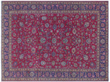 Vintage Antique Persian Kashan Rowe Wool Rug - 8'7'' x 12'7''