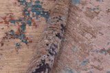 handmade Modern Modern Gray Blue Hand Knotted RECTANGLE WOOL&SILK area rug 9 x 12