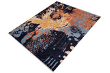 handmade Modern Modern Blue Orange Hand Knotted RECTANGLE WOOL&SILK area rug 8 x 10
