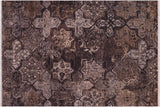 handmade Modern Modern Gray Brown Hand Knotted RECTANGLE WOOL&SILK area rug 8 x 10