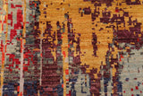 handmade Modern Modern Rust Red Hand Knotted RECTANGLE WOOL&SILK area rug 6 x 9