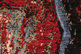 handmade Modern Modern Red Blue Hand Knotted RECTANGLE WOOL&SILK area rug 9 x 12