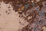 handmade Modern Modern Blue Tan Hand Knotted RECTANGLE WOOL&SILK area rug 8 x 10