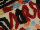 handmade Modern Moroccan Beige Red Hand-Woven RECTANGLE 100% WOOL area rug 5 x 8