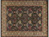 William Pak Persian Lourdes Black/Taupe Wool Rug - 9'1'' x 11'9''