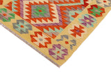 handmade Traditional Kilim, New arrival Rust Gold Hand-Woven RECTANGLE 100% WOOL area rug 3' x 4'