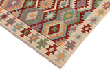 handmade Traditional Kilim, New arrival Rust Beige Hand-Woven RECTANGLE 100% WOOL area rug 5' x 6'
