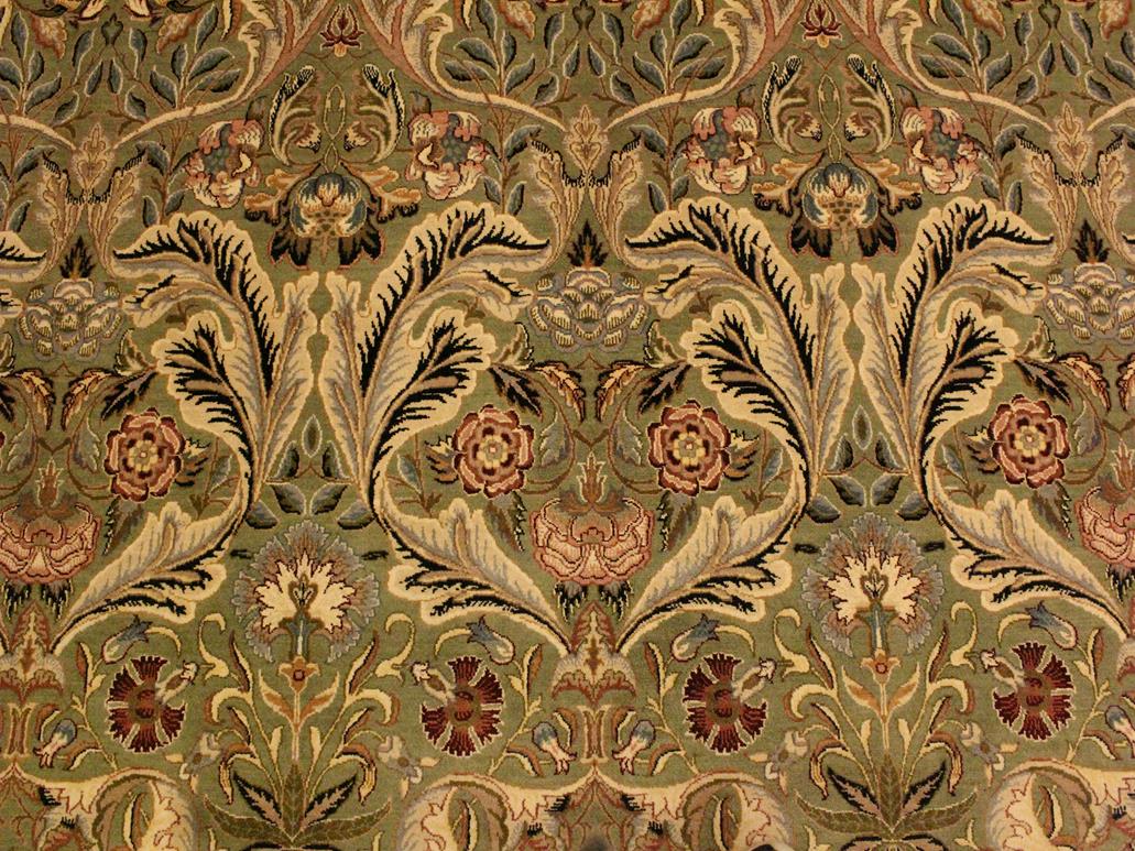 handmade Traditional Lily Green Rust Hand Knotted RECTANGLE 100% WOOL area rug 9x12