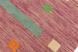 handmade Modern Kilim, New arrival Purple Blue Hand-Woven RUNNER 100% WOOL area rug 3' x 10'