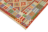 handmade Traditional Kilim, New arrival Rust Blue Hand-Woven RECTANGLE 100% WOOL area rug 5' x 7'