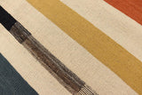 handmade Modern Kilim, New arrival Beige Rust Hand-Woven RECTANGLE 100% WOOL area rug 8' x 10'