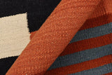 handmade Modern Kilim, New arrival Beige Rust Hand-Woven RECTANGLE 100% WOOL area rug 8' x 10'