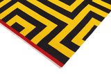 handmade Modern Kilim, New arrival Gold Black Hand-Woven RECTANGLE 100% WOOL area rug 6' x 8'