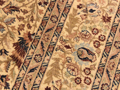 handmade Traditional Tabriz Beige Blue Hand Knotted RECTANGLE 100% WOOL area rug 9x12