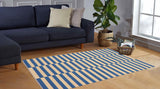 handmade Modern Kilim, New arrival Black Beige Hand-Woven RECTANGLE 100% WOOL area rug 4' x 6'