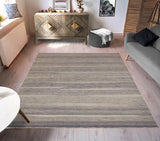 handmade Modern Kilim, New arrival Gray Gray Hand-Woven RECTANGLE 100% WOOL area rug 8' x 10'