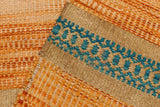 handmade Traditional Kilim, New arrival Orange Blue Hand-Woven RUNNER 100% WOOL area rug 3' x 7'